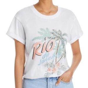 NWT CHASER Rio De Janeiro Cuffed Short Sleeve Graphic T-shirt Size Small